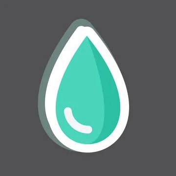 Sticker Drop. suitable for Spa symbol. simple design editable. design templat Stock Illustration