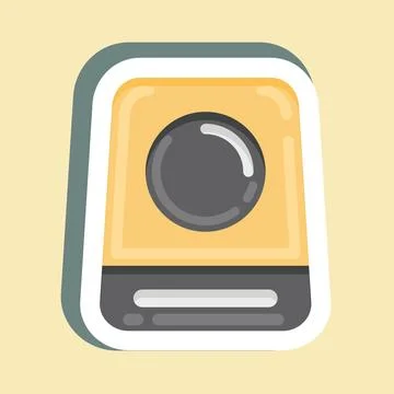 Sticker DVD. suitable for Computer Components symbol. simple design editable. Stock Illustration