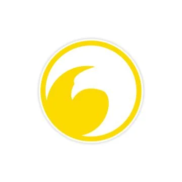 Sticker Eagle flies logo Stock Illustration