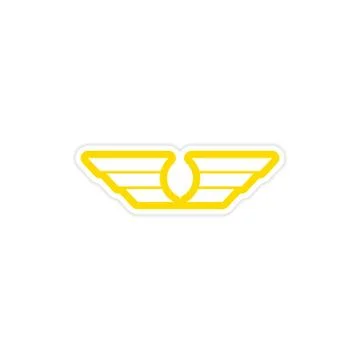 Sticker Eagle Wings logo Stock Illustration