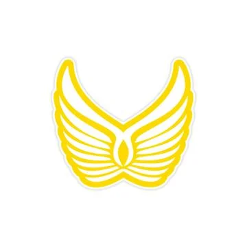 Sticker Eagle Wings logo Stock Illustration
