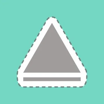 Sticker Eject - Line Cut - Simple illustration,Editable stroke Stock Illustration