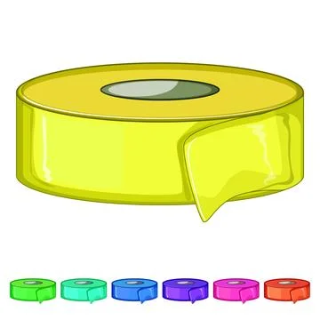 Sticker electrical tape cartoon vector graphic Stock Illustration