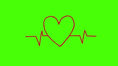 Sticker element doodle heart shape looping animation in scribble style for de Stock Footage 265403186