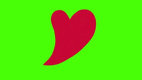 Sticker element doodle heart shape looping animation in scribble style for de Stock Footage 265403277