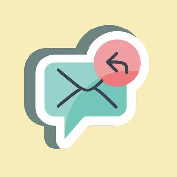 Sticker Email Replay. suitable for Feedback symbol. simple design editable. d Stock Illustration