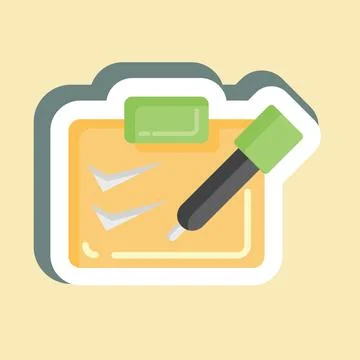 Sticker Fitness Program. suitable for Healthy symbol. simple design editable. Stock-Illustration
