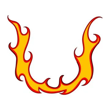 Sticker flame decal cartoon vector illustration Stock Illustration