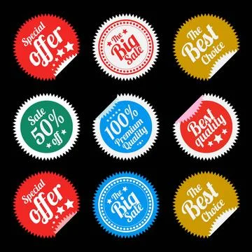 Sticker in flat style Sticker in flat style. Vector illustration with long... Stock Photos