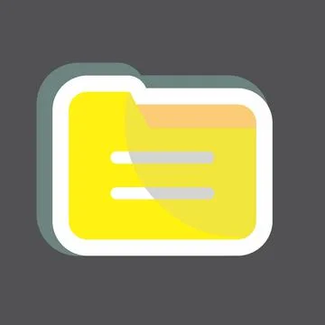 Sticker Folder. suitable for web interface symbol. simple design editable. de Illustrazione stock