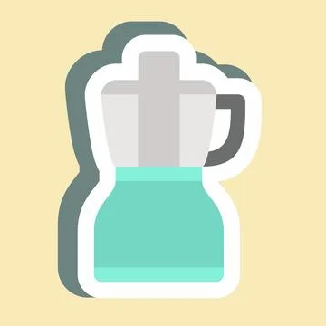 Sticker Food Processor - Simple illustration,Editable stroke イラスト素材