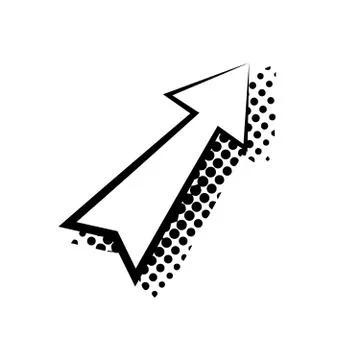 Sticker in the form of an arrow vector flat isolated Ilustración de archivo