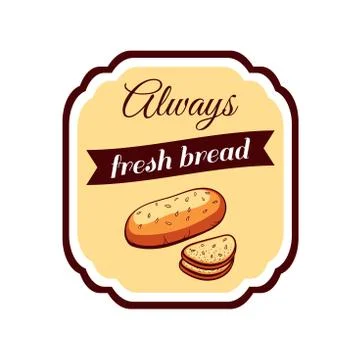 Sticker Fresh Bread Stockillustratie