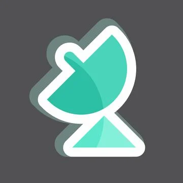 Sticker GPS. suitable for Mobile Apps symbol. simple design editable. design  Stock Illustration