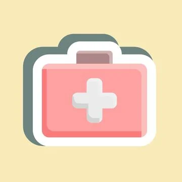 Sticker Help. suitable for education symbol. simple design editable. design t Stock Illustration