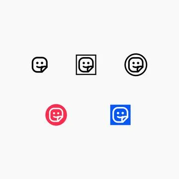 Sticker Icon Set Variations Stock Illustration