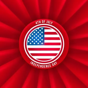 Sticker for Independence Day Stock Illustration
