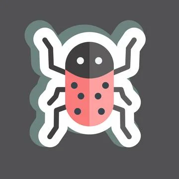 Sticker Insect Infestation. suitable for disasters symbol. color mate style.  Stock Illustration