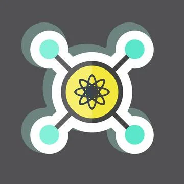 Sticker Intelligent Control. suitable for data analytics symbol. simple desig Illustrazione stock