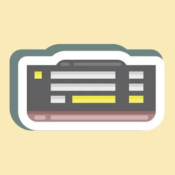 Sticker Keyboard. suitable for Computer Components symbol. simple design edit Stock-Illustration