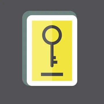 Sticker Keywording. suitable for digital web symbol. simple design editable.  Stock Illustration