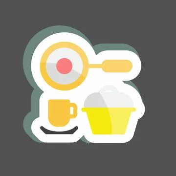 Sticker Kitchen Set. suitable for Community symbol. simple design editable. d Stock Illustration