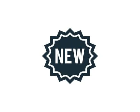 Sticker Label New Icon Vector Logo Template Illustration Design Stock Illustration