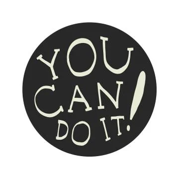 Sticker label with quote Stock Illustration