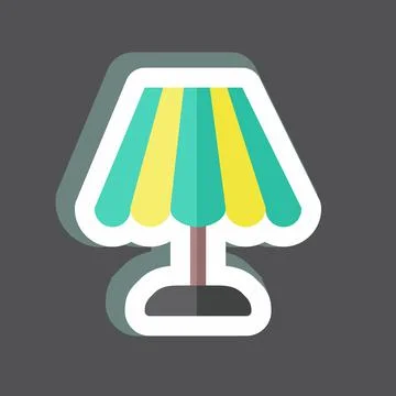 Sticker Lamp. suitable for web interface symbol. simple design editable. desi Stock Illustration