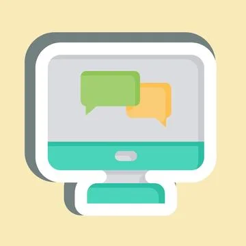 Sticker Language Tutorial. related to Learning symbol. simple design illust.. Stock Illustration