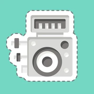 Sticker line cut ABS Control Module. related to Car Maintenance symbol. sim.. Stock Illustration