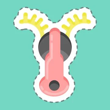 Sticker line cut Access Zip. suitable for sportswear symbol. simple design ed Stock Illustration