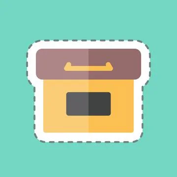 Sticker line cut Archive. suitable for Web Interface symbol. simple design ed Stock-Illustration
