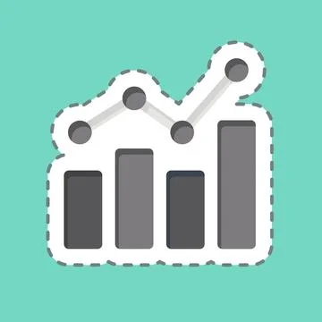 Sticker line cut Benchmarking. related to Business Analysis symbol. simple .. 스톡 일러스트