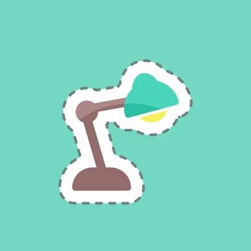 Sticker line cut Case Study. suitable for IT Services symbol. simple design e Stock Illustration