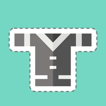 Sticker line cut Clothes. related to American Indigenous symbol. simple des.. Stock Illustration