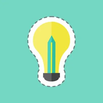 Sticker line cut Creative Process. suitable for digital web symbol. simple de Stock Illustration