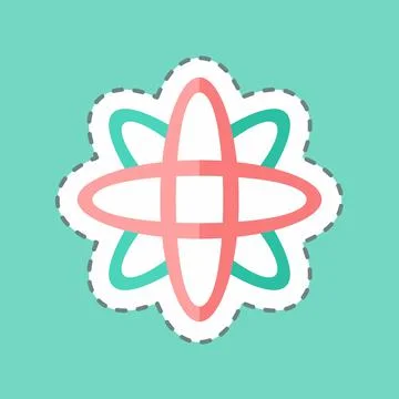 Sticker line cut Data Science. suitable for data analytics symbol. simple des Illustrazione stock