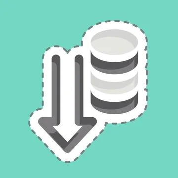 Sticker line cut Database. related to Download symbol. design editable Stock Illustration