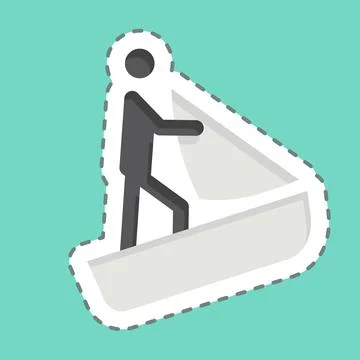 Sticker line cut Database. related to Adventure symbol. design editable Stock Illustration