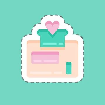Sticker line cut Loyalty Program. suitable for Branding symbol. simple design Stock Illustration