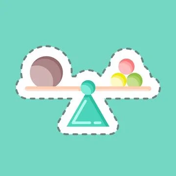 Sticker line cut Meta Learning. related to Machine Learning symbol. simple .. イラスト素材