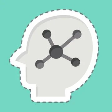 Sticker line cut Mind Mapping. related to Business Analysis symbol. simple .. Stock Illustration