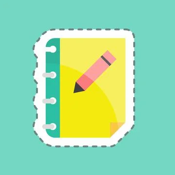 Sticker line cut Official Document. suitable for Wedding symbol. simple desig Stock Illustration