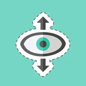 Sticker line cut Perspective. suitable for Web Interface symbol. simple desig Illustration
