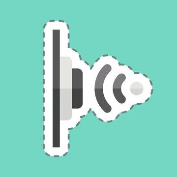 Sticker line cut Proximity Sensor. related to Sensors symbol. design editable Stock Illustration