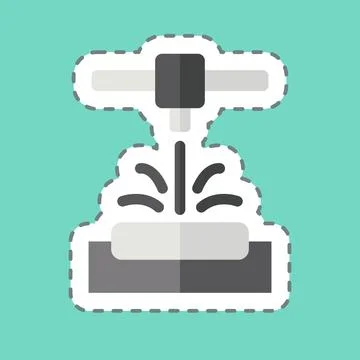 Sticker line cut Selective Laser Melting. related to Printing symbol. desig.. Stock Illustration