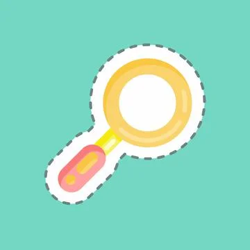 Sticker line cut Seo. suitable for Branding symbol. simple design editable. d Stock Illustration
