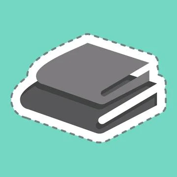 Sticker line cut Sheets 3. related to Bedding symbol. design editable Stock Illustration
