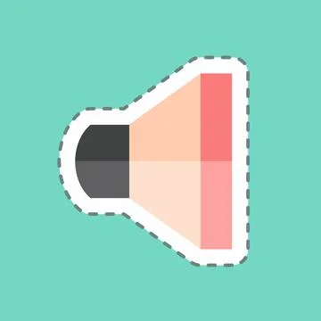 Sticker line cut Speaker 2. suitable for web interface symbol. simple design  イラスト素材